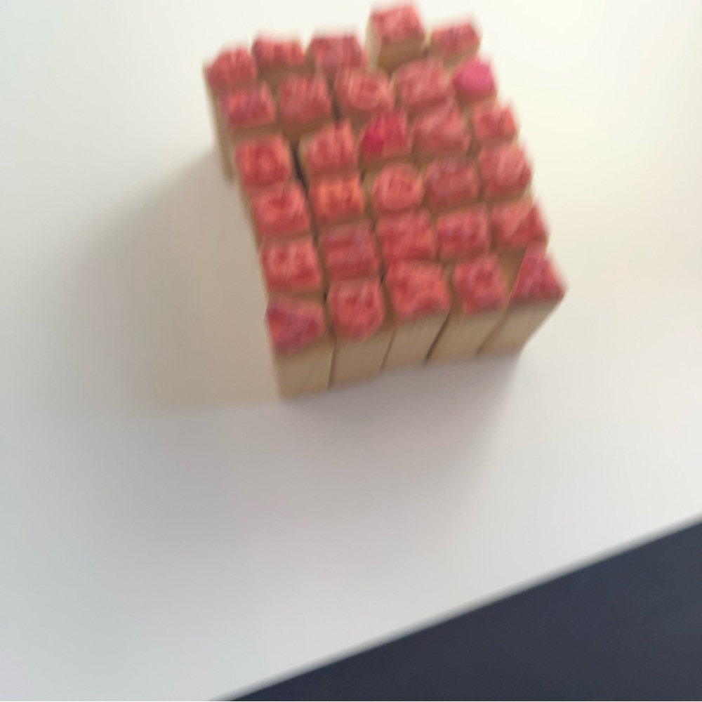 Rubber Alphabet Upper Case Stamps Set of 30 - Picture 5 of 12